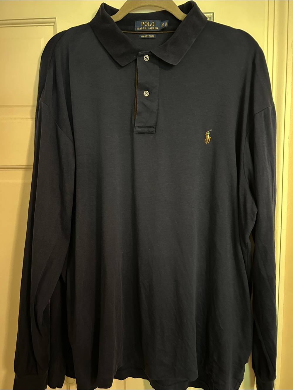Polo by Ralph Lauren Long-Sleeve Polo Shirt - Navy Men’s XL Tall